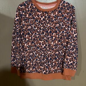 Cat & Jack Leopard Print Sweatshirt - Brown and Black